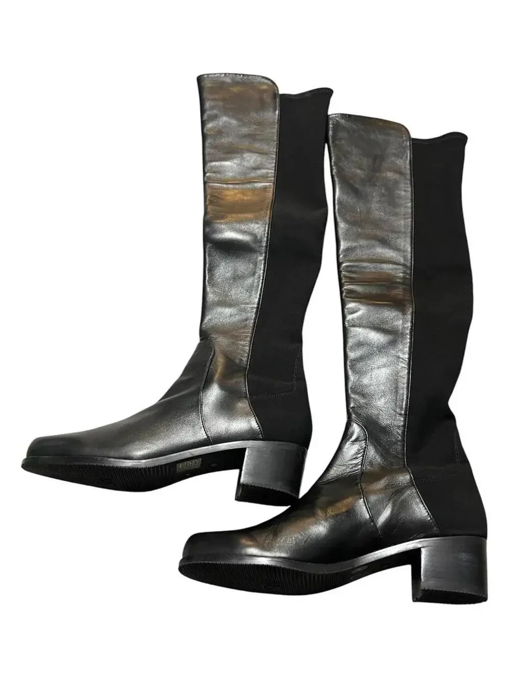 Stuart Weitzman Reserve Black Leather Over-The-Knee Boots S4002 Size 7B